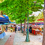 Markt mit lokalen Spezialitäten in Ajaccio Markt mit lokalen Spezialitäten in Ajaccio